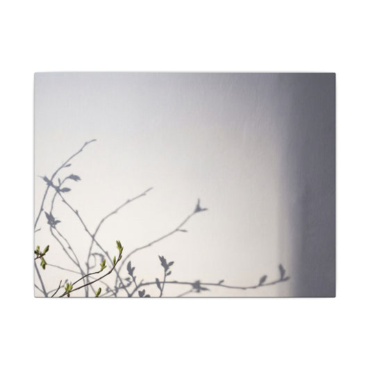 Japandi Shadow Play in Dawn | Japanese Pattern Canvas Art