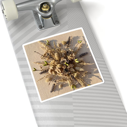 Warm Dried Flowers Sticker - Japanese Pattern Japandi