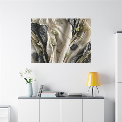 Spring Silk Drape Texture Canvas Art | Warm Decor