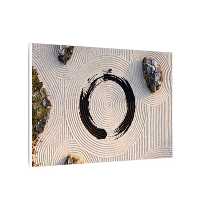 Rock Garden Canvas Art | Winter Zen Enso Art