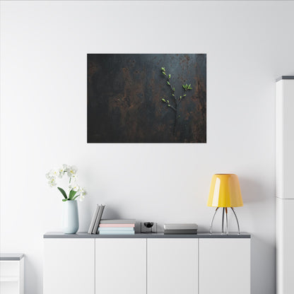 Rust Patina Moody Minimal Canvas Art | Moody Dark Japandi Art