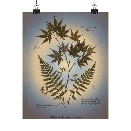 Moonlit Garden Herbarium Wall Art Print | Nostalgic Cottagecore Art Art Print