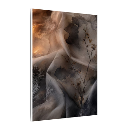 Japandi Silk Drape in Candlelight | Watercolor Canvas Art