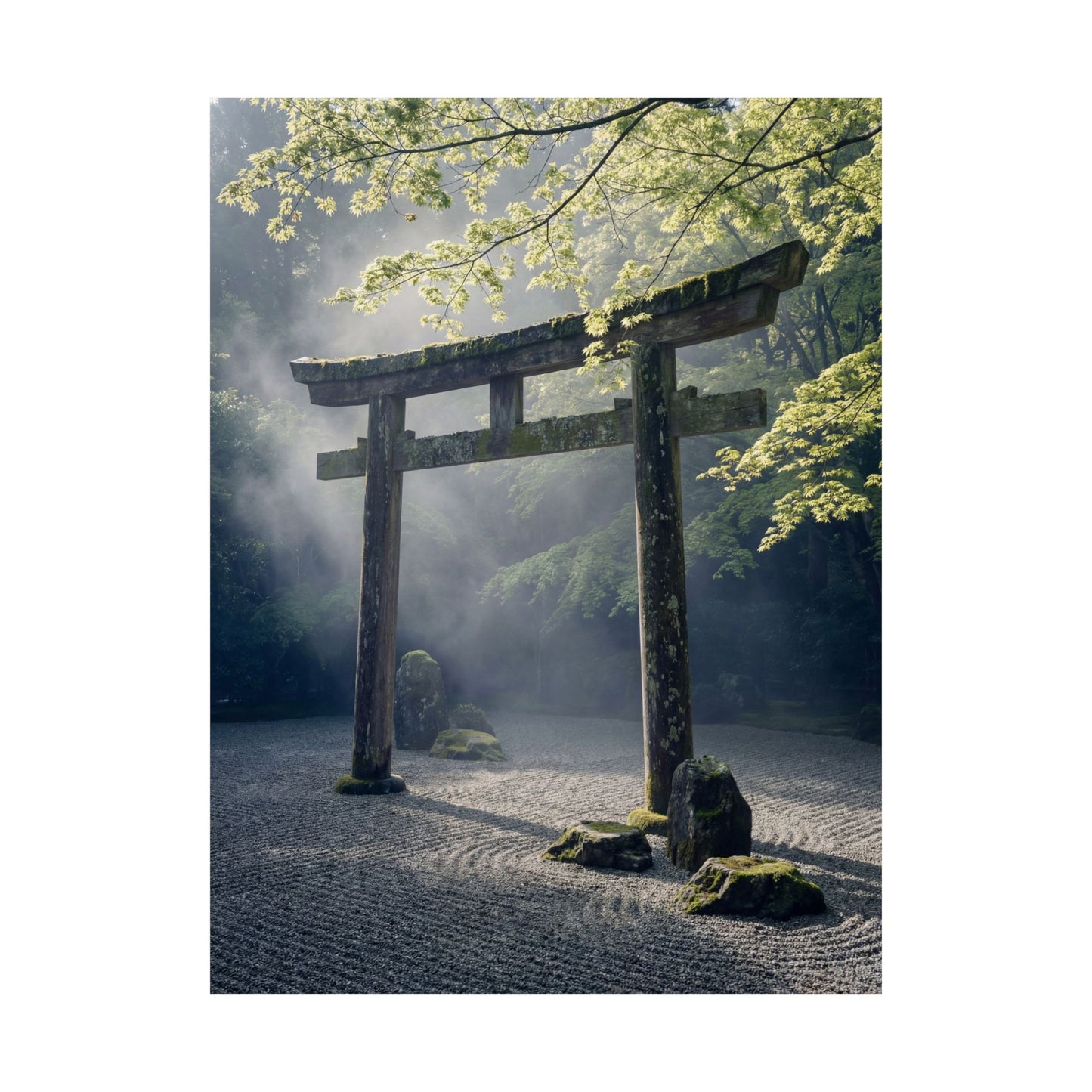 Tranquil Torii Gate Wall Art Print - Karesansui Zen