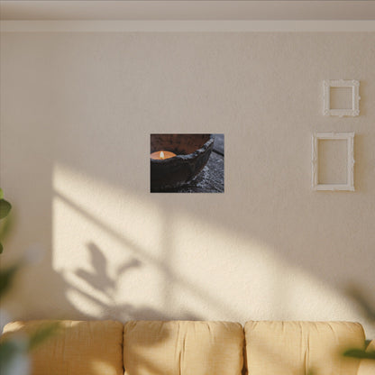 Atmospheric Ceramic Bowl Canvas Art - Moody Minimal Dark Japandi