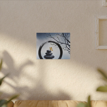 River Stones Spring Canvas Art | Zen Peaceful Design