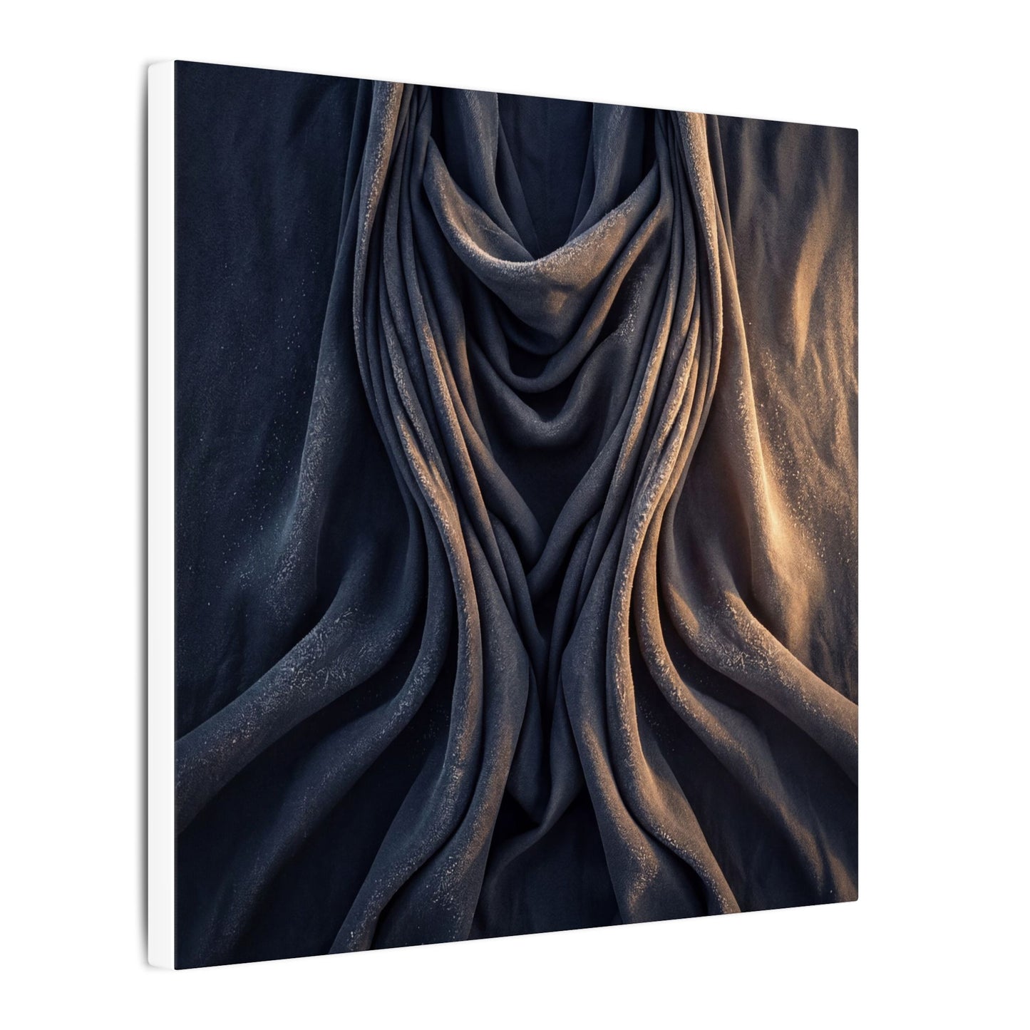 Moody Silk Drape Canvas Art - Shadow Zen Dark Japandi