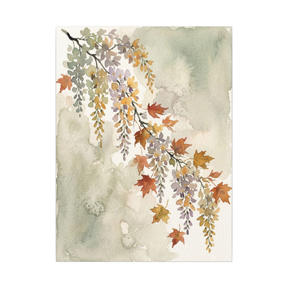 Ma Wisteria Canvas Art - Japandi Watercolor