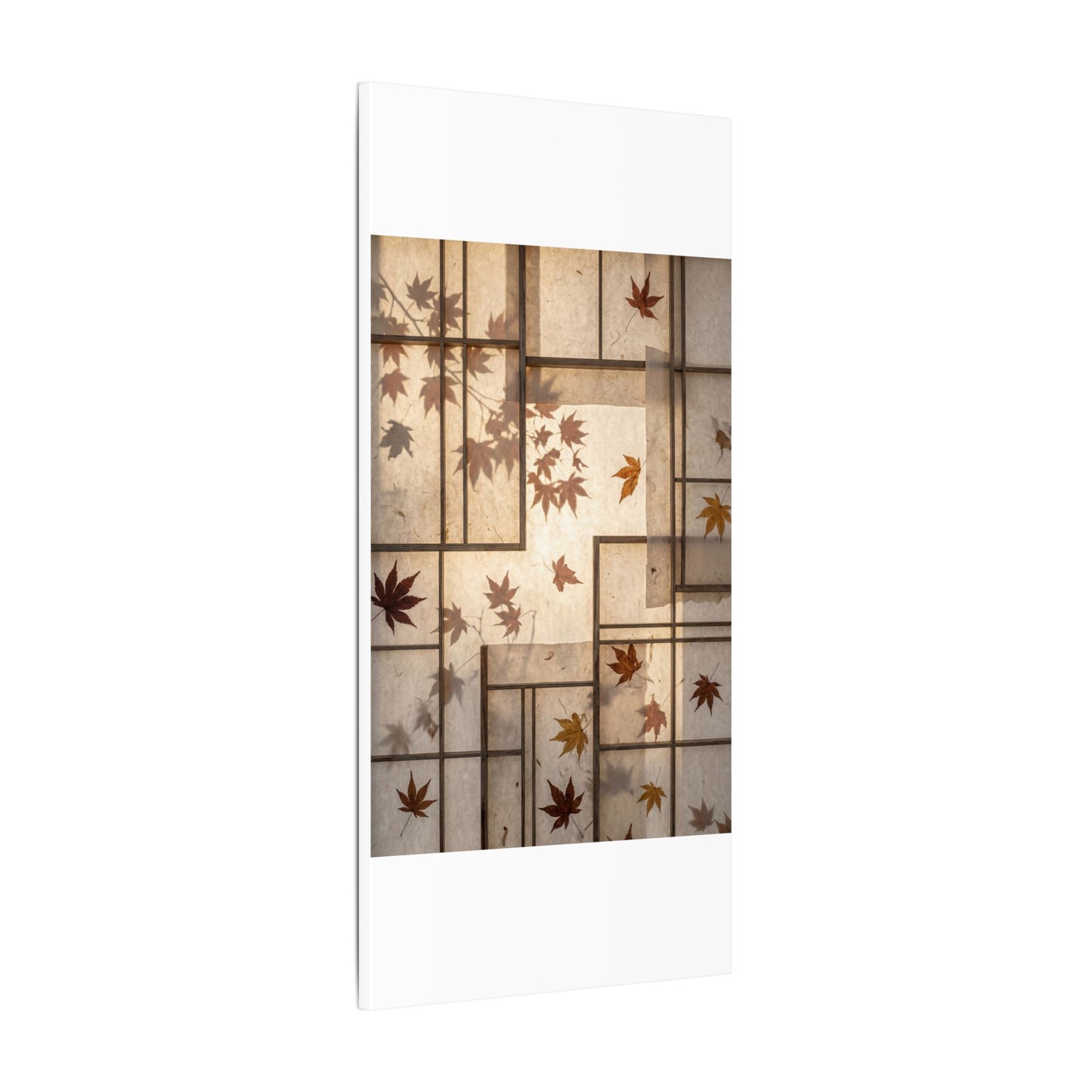 Shoji Screen Japanese Pattern Canvas Art | Neutral Japandi Art