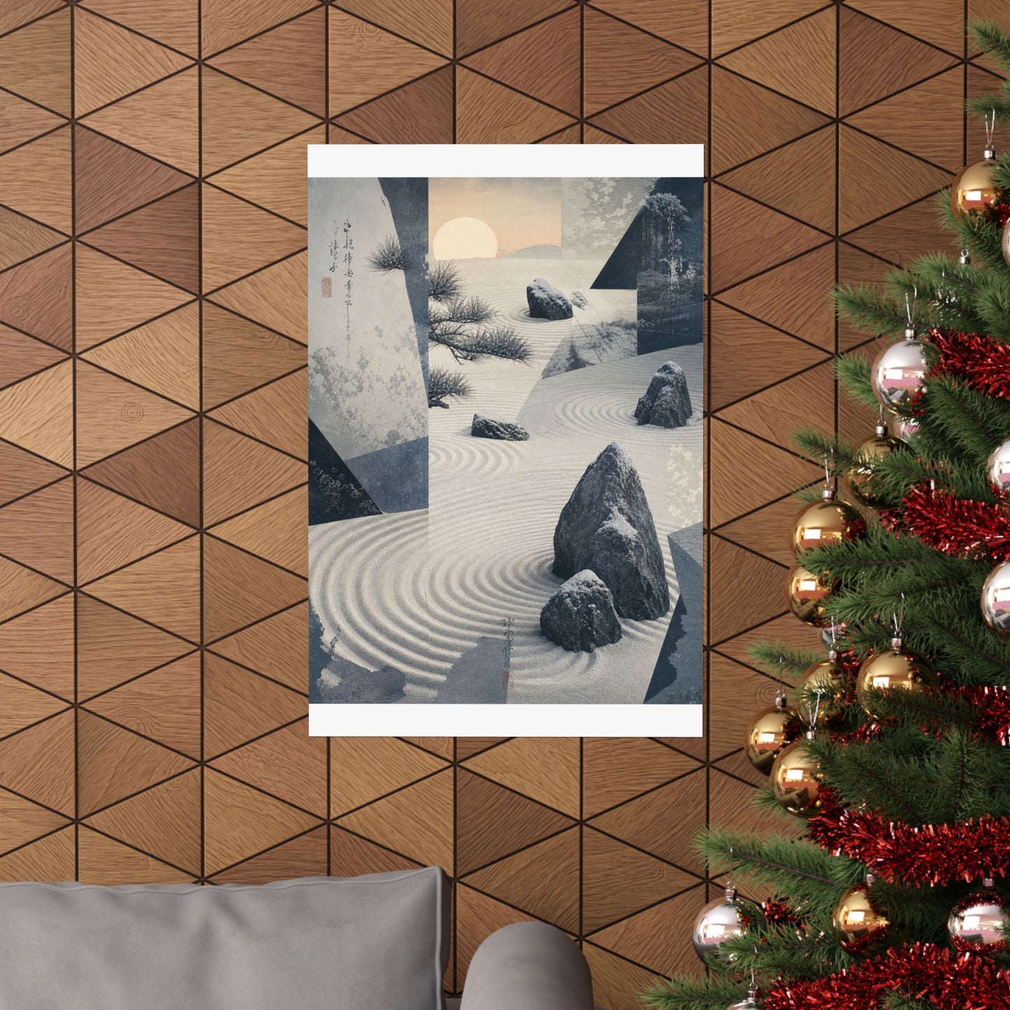 Dawn Rock Garden Wall Art Print - Zen Seijaku