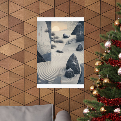Dawn Rock Garden Wall Art Print - Zen Seijaku