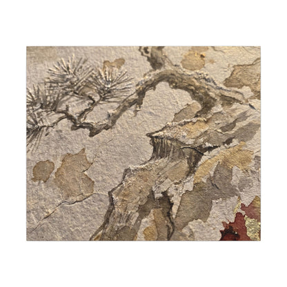 Pine Tree Canvas Art | Winter Japandi Japanese Pattern Art