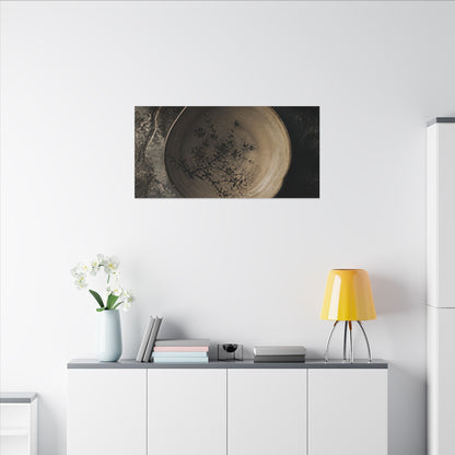 Ceramic Bowl Spring Canvas Art | Japandi Earthy Design