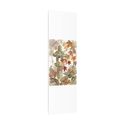 Stone Lantern Watercolor Canvas Art | Earthy Japandi Art