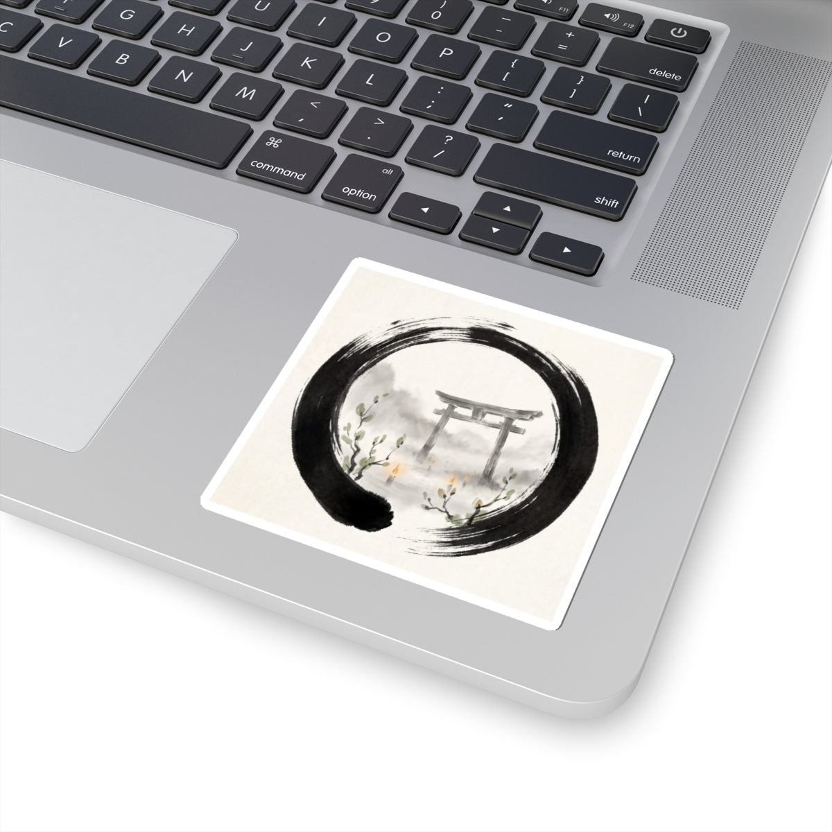 Calm Torii Gate Sticker - Enso Zen Art Print