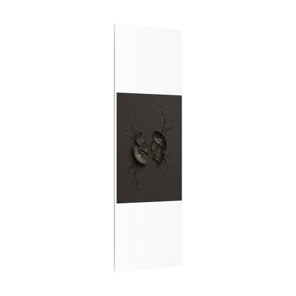 Sophisticated Broken Pottery Canvas Art - Charcoal Ink Dark Japandi