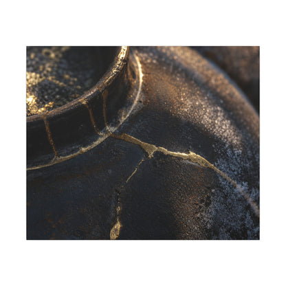 Kintsugi Rust Patina in Golden Hour | Broken Beauty Canvas Art