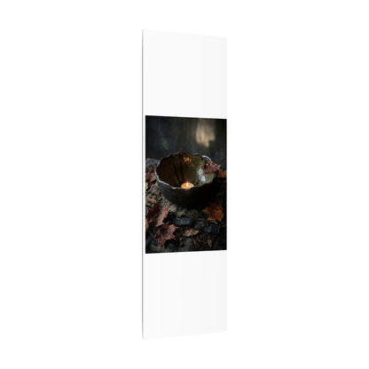 Candlelight Ceramic Bowl Canvas Art - Dark Japandi Kanso