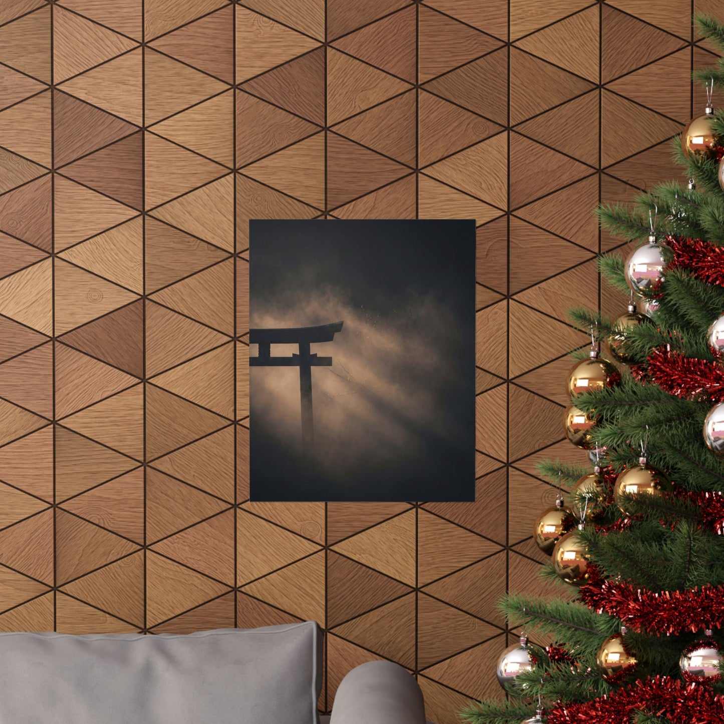 Spring Torii Gate Shadow Zen Wall Art Print | Luxurious Decor