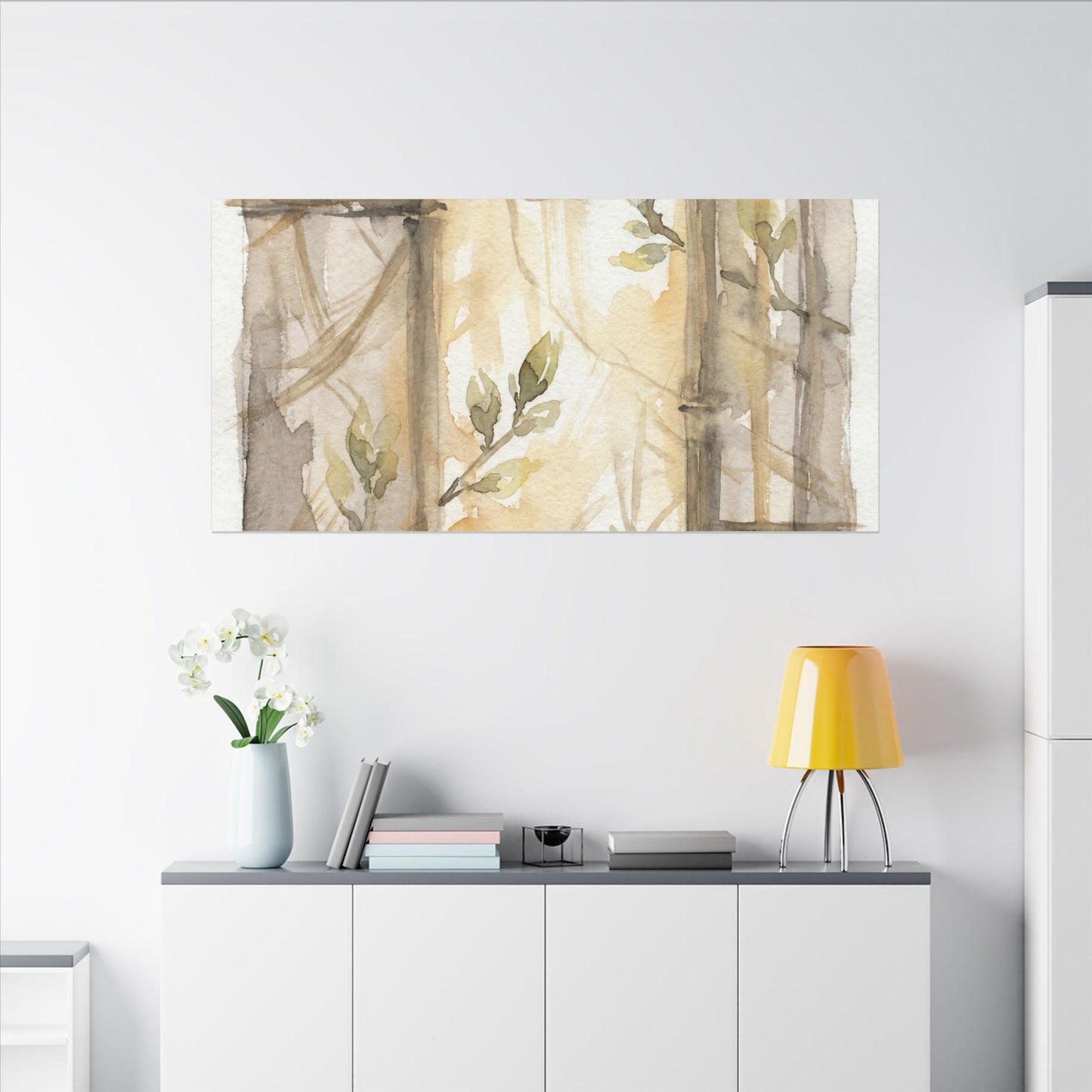 Shoji Screen Spring Canvas Art | Japandi Cozy Design
