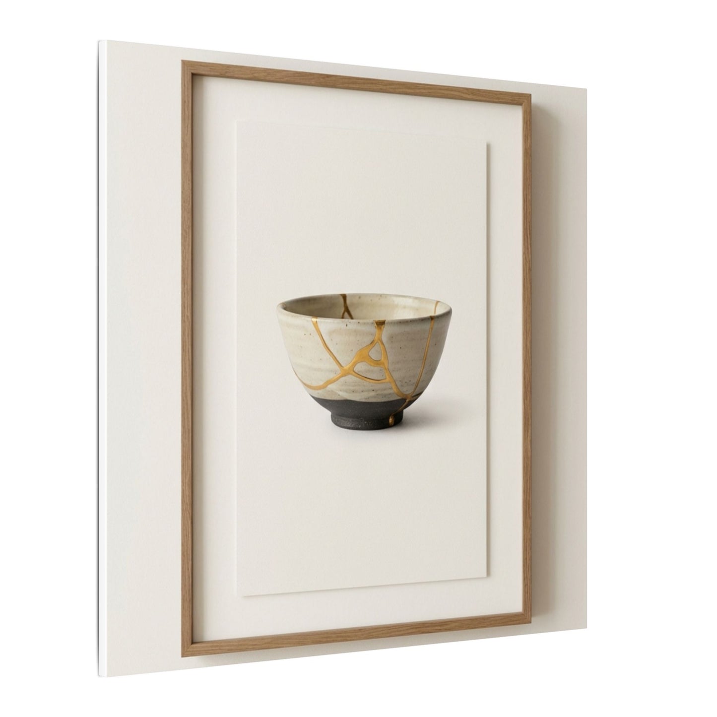 Kintsugi Charcoal Canvas Art