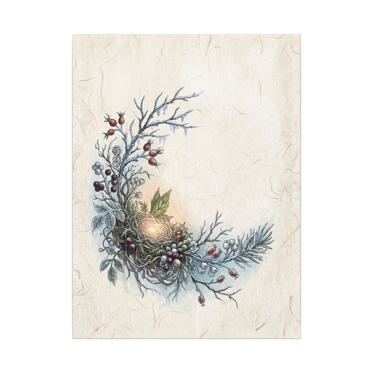 Winter Shoji Screen Forest Whimsy Canvas Art | Enchanting Decor