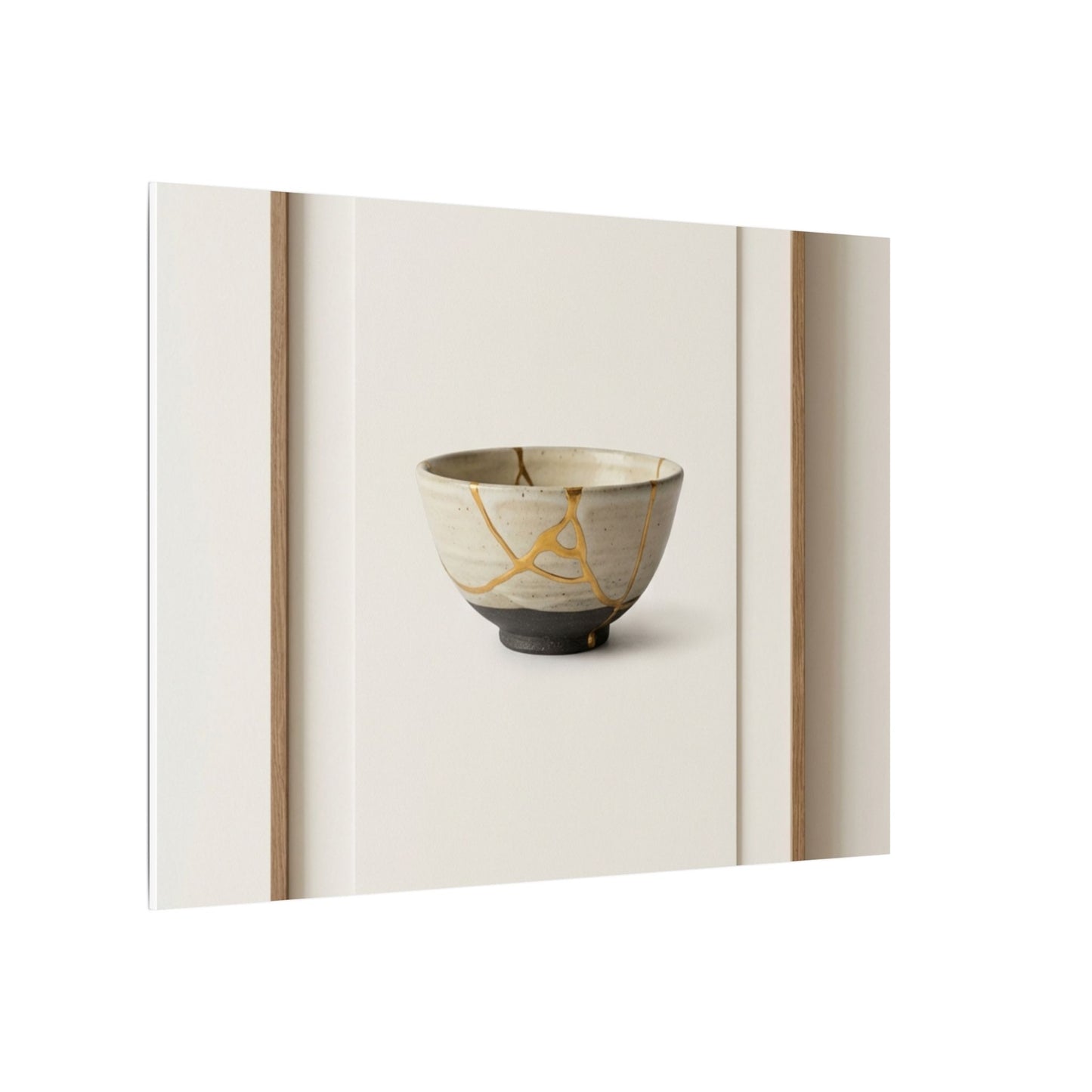 Kintsugi Charcoal Canvas Art