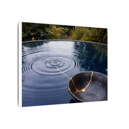 Kintsugi Water Ripple in Overcast | Broken Beauty Canvas Art