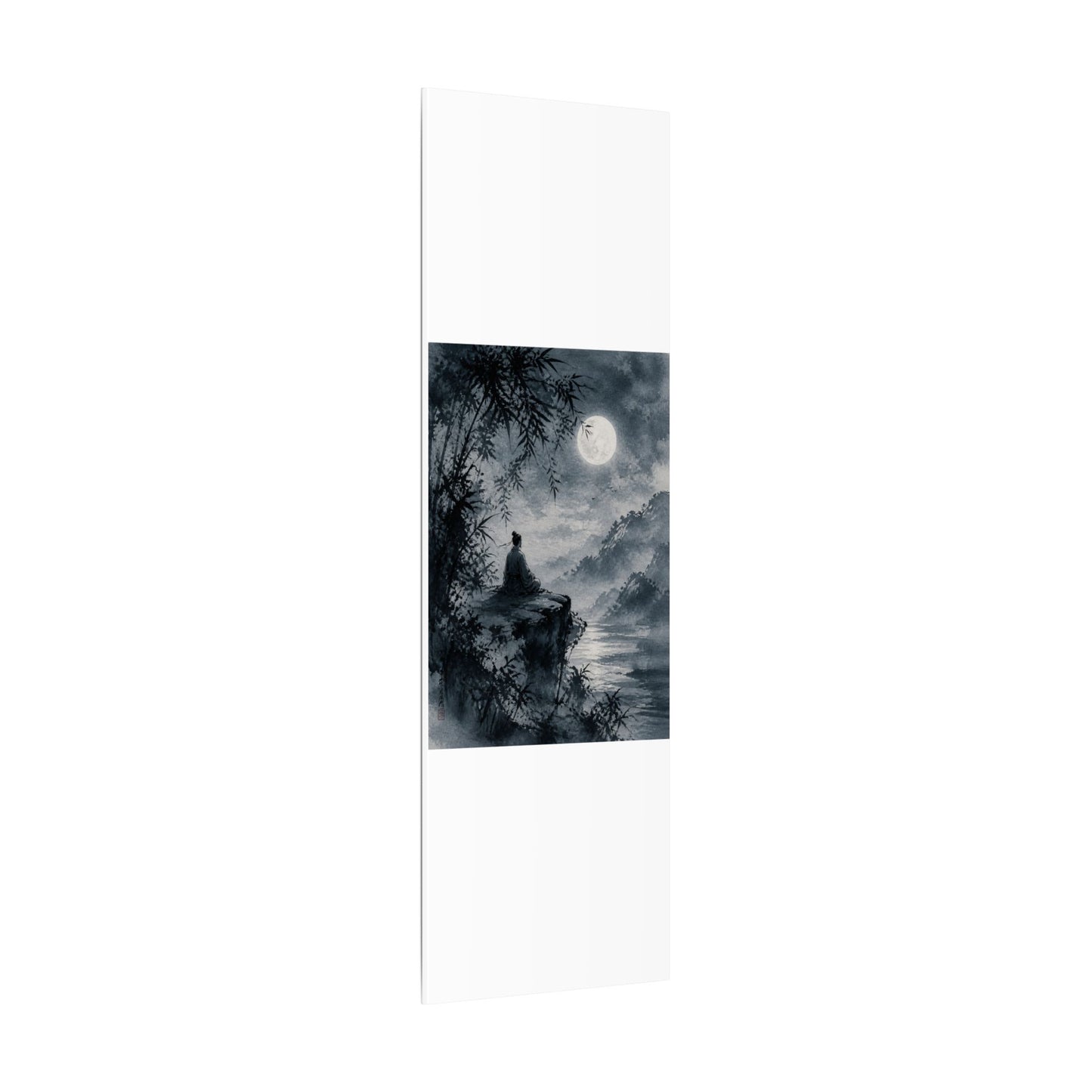 Ink Brushstroke Sumi E Canvas Art | Serene Zen Art