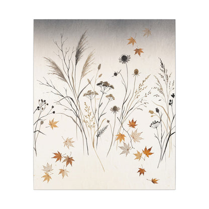Dawn Dried Flowers Canvas Art - Japandi Kanso