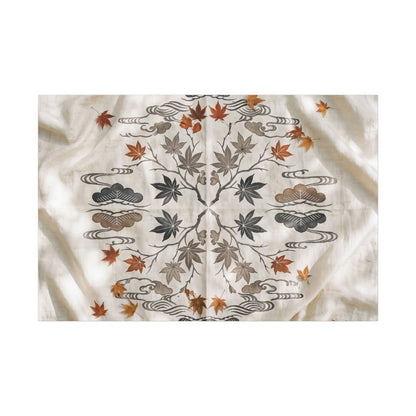 Elegant Silk Drape Canvas Art - Japanese Pattern Japandi
