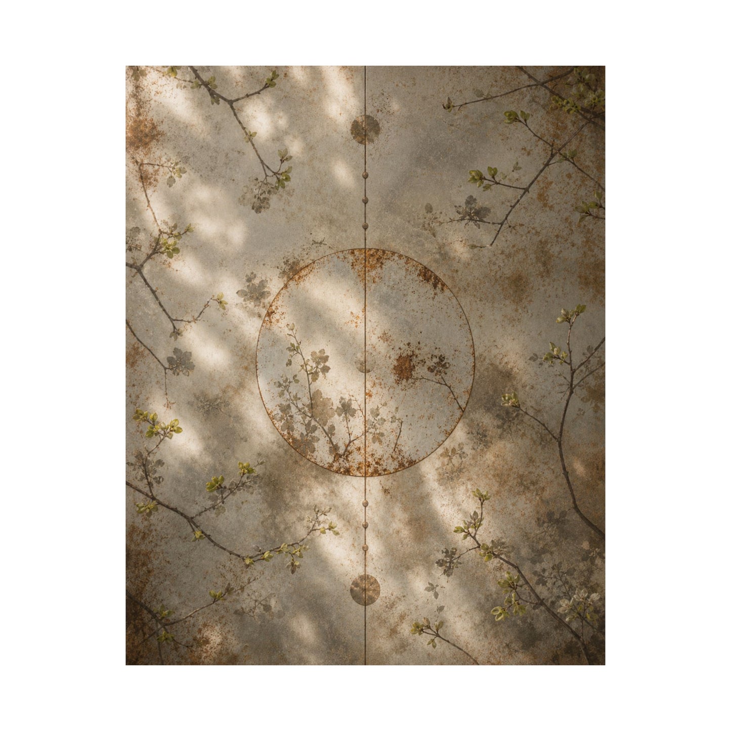 Rust Patina Spring Wall Art Print | Japandi Cozy Design