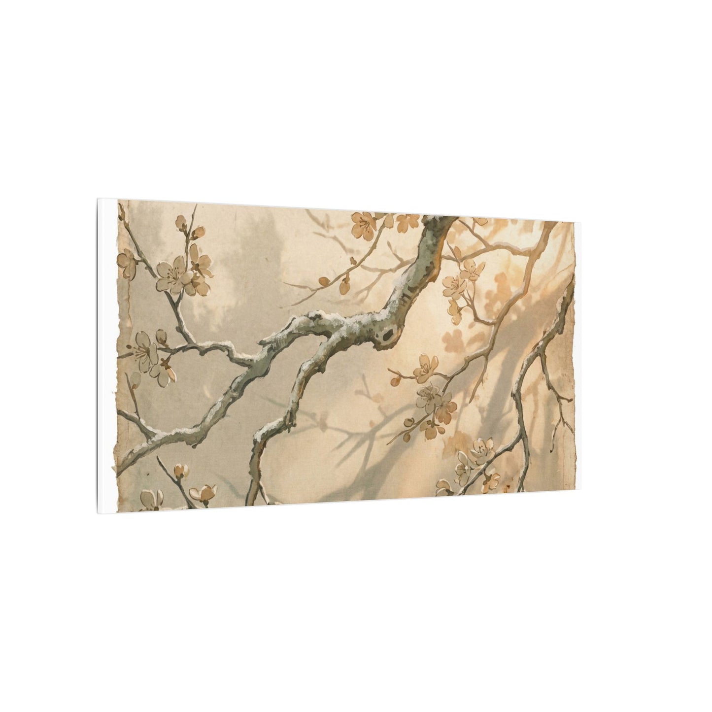 Cherry Blossom Canvas Art | Winter Japandi Japanese Pattern Art