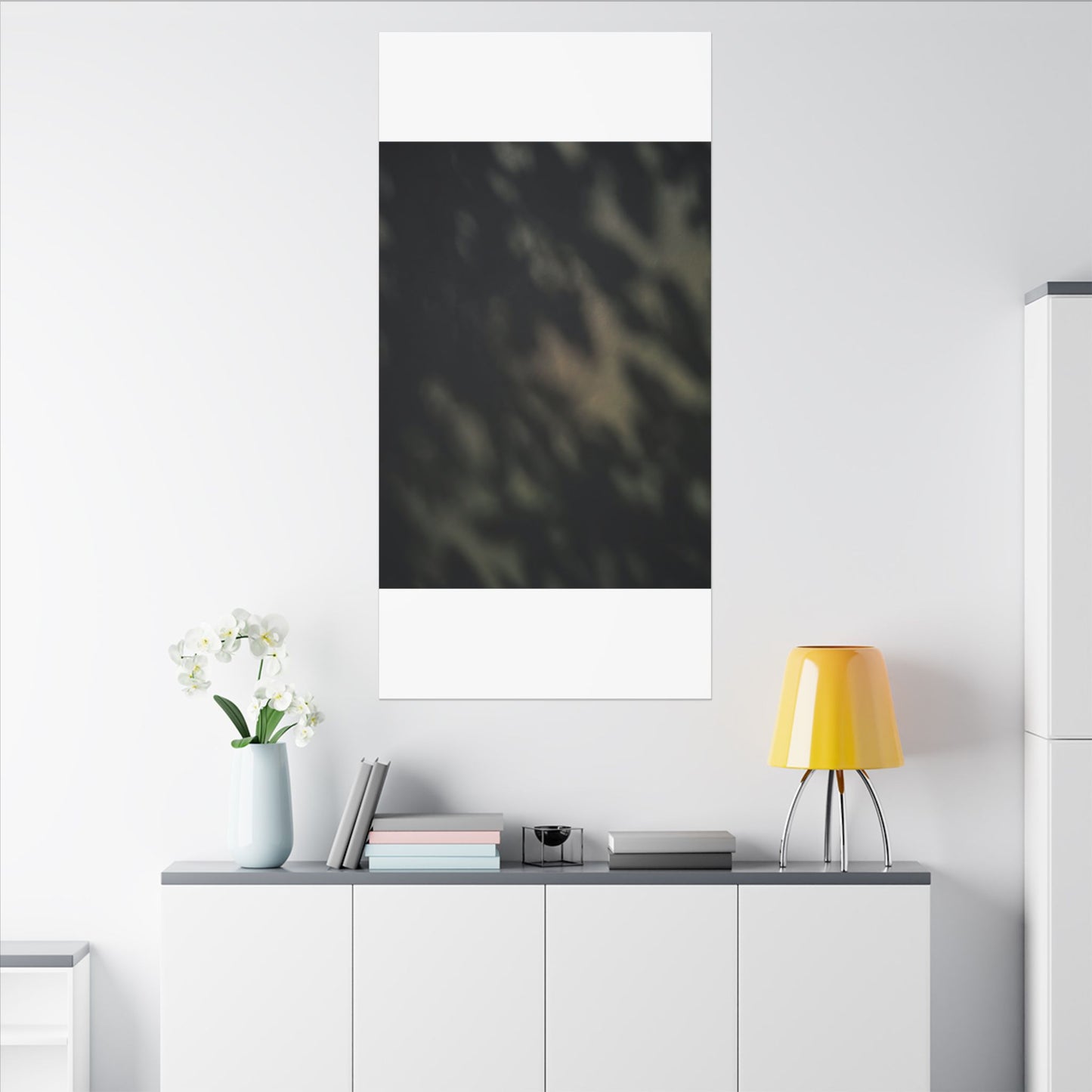 Dappled Shadow Play Canvas Art - Dark Japandi Ma