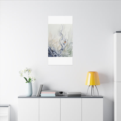 Earthy Incense Smoke Canvas Art - Watercolor Japandi
