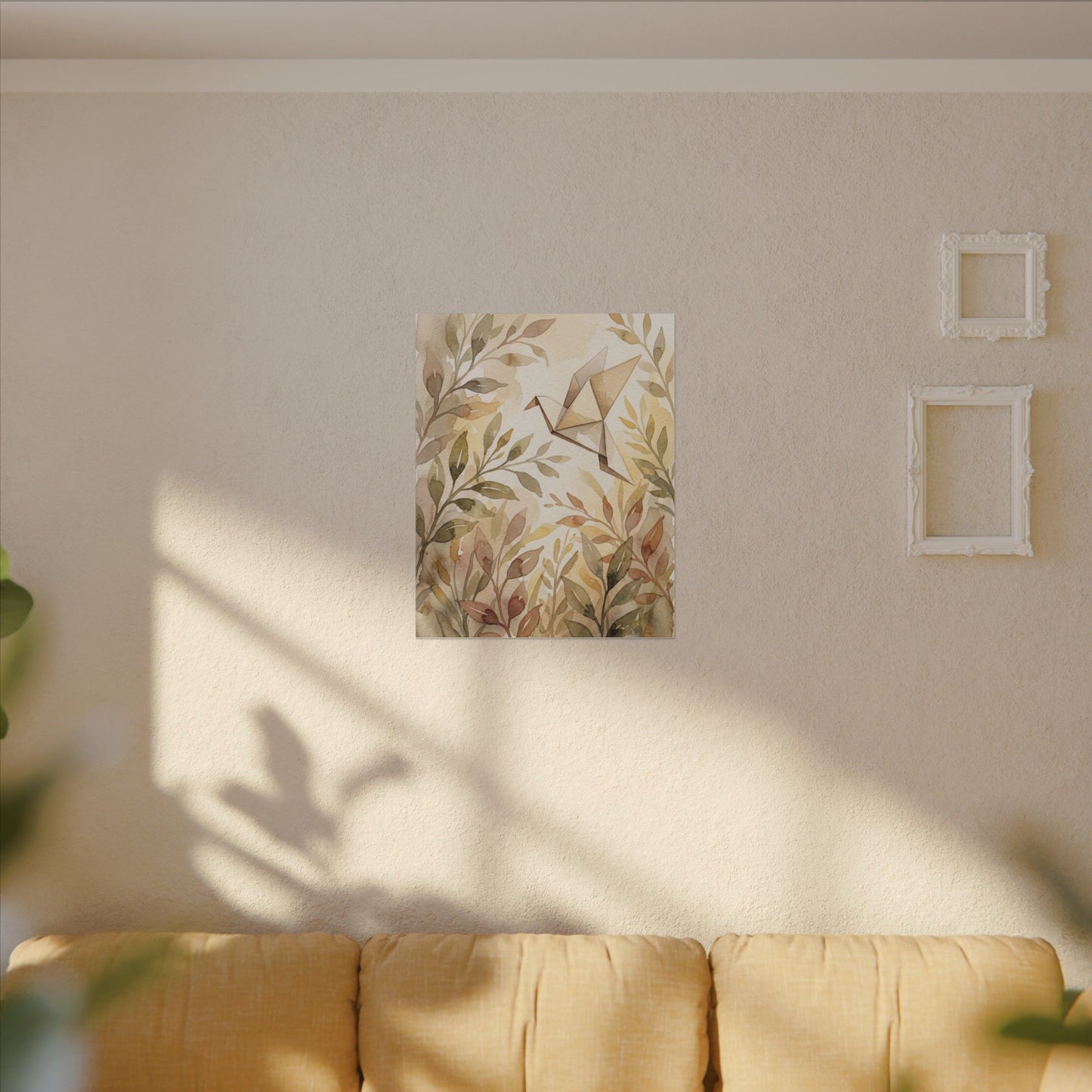 Fukinsei Paper Fold Canvas Art - Japandi Watercolor
