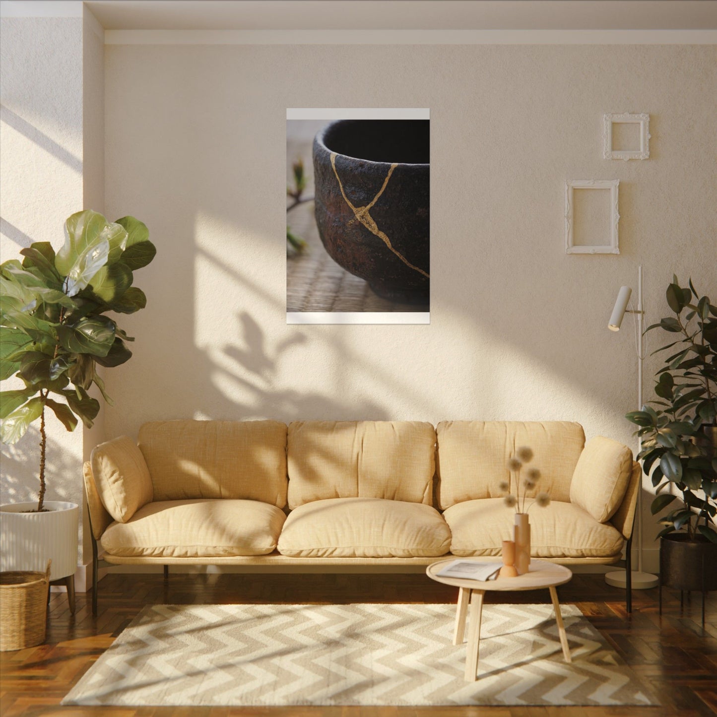 Dawn Tea Ceremony Canvas Art - Kintsugi Mono No Aware
