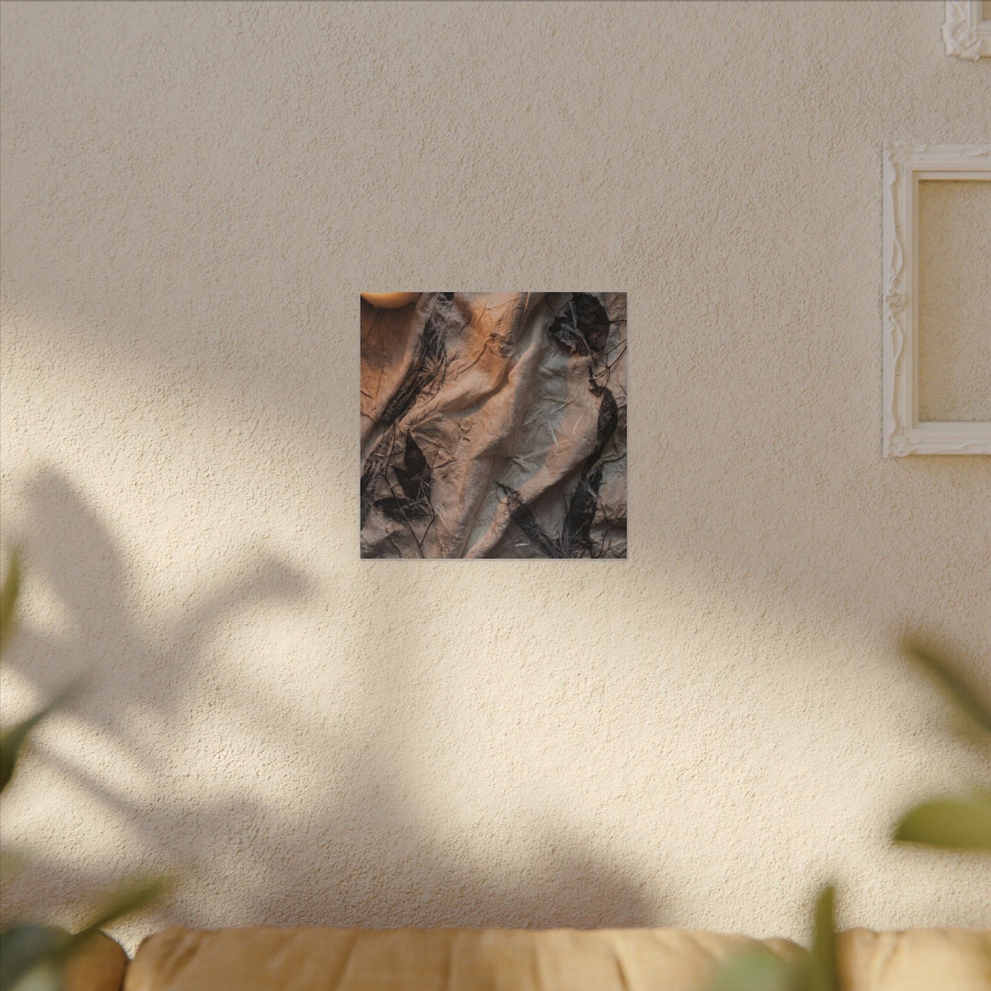 Candlelight Silk Drape Canvas Art - Japandi Mono No Aware