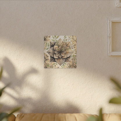 Warm Paper Fold Canvas Art - Watercolor Japandi