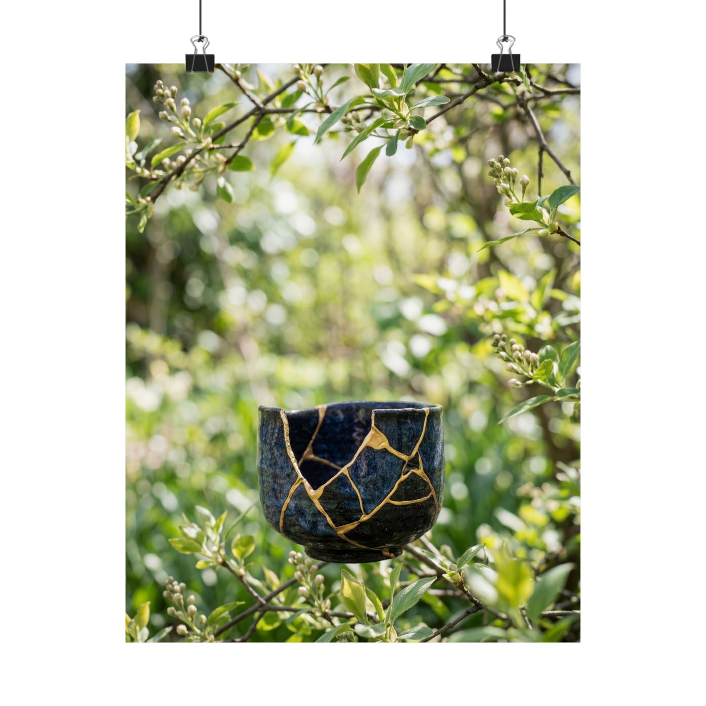 Kintsugi Broken Pottery in Dappled | Broken Beauty Wall Art Print Art Print