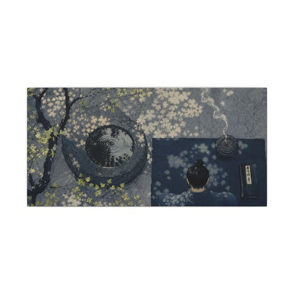 Spring Incense Smoke Ukiyo E Inspired Canvas Art | Tranquil Decor
