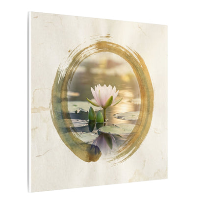 Peaceful Lotus Flower Canvas Art - Enso Zen
