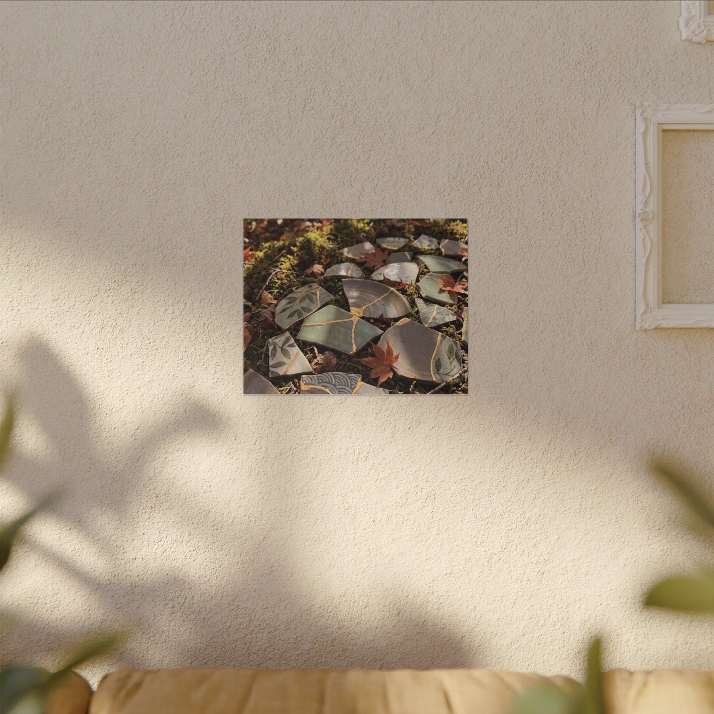 Broken Pottery Japanese Pattern Canvas Art | Elegant Japandi Art