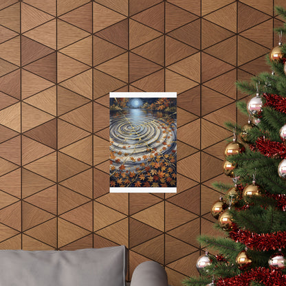 Water Ripple Gold Repair Wall Art Print | Philosophical Kintsugi Art