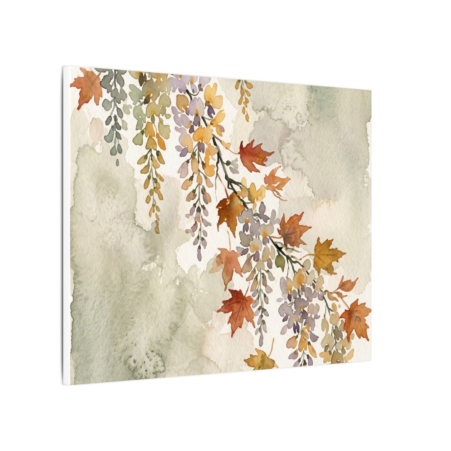 Ma Wisteria Canvas Art - Japandi Watercolor