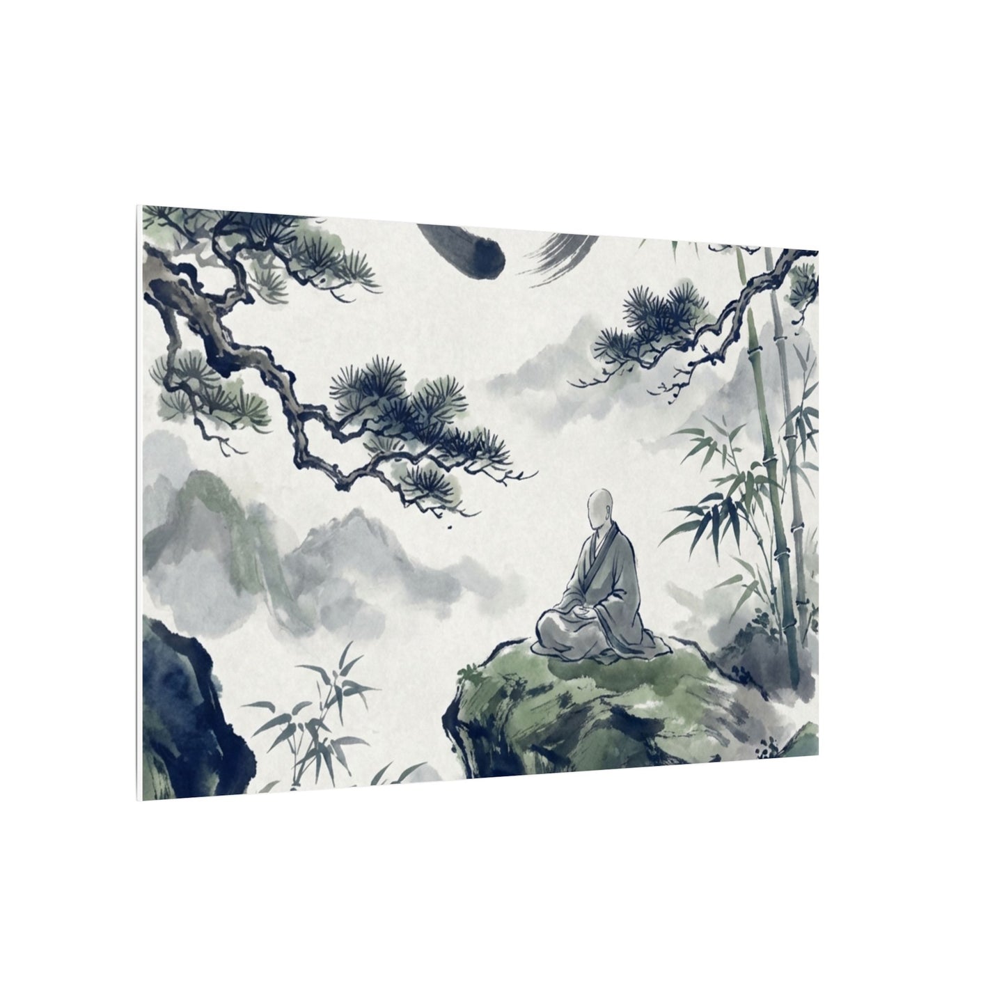Zen Sumi-e Canvas Art
