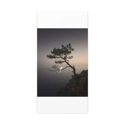 Dawn Pine Tree Canvas Art - Dark Japandi Datsuzoku