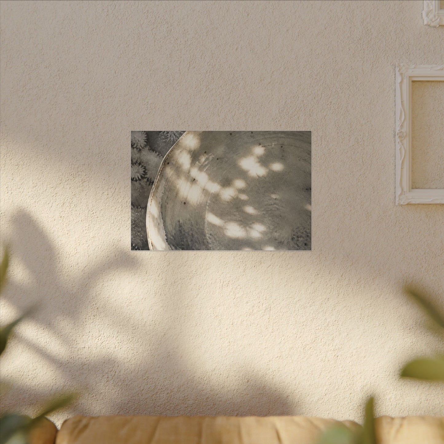 Ceramic Bowl Watercolor Canvas Art | Warm Japandi Art