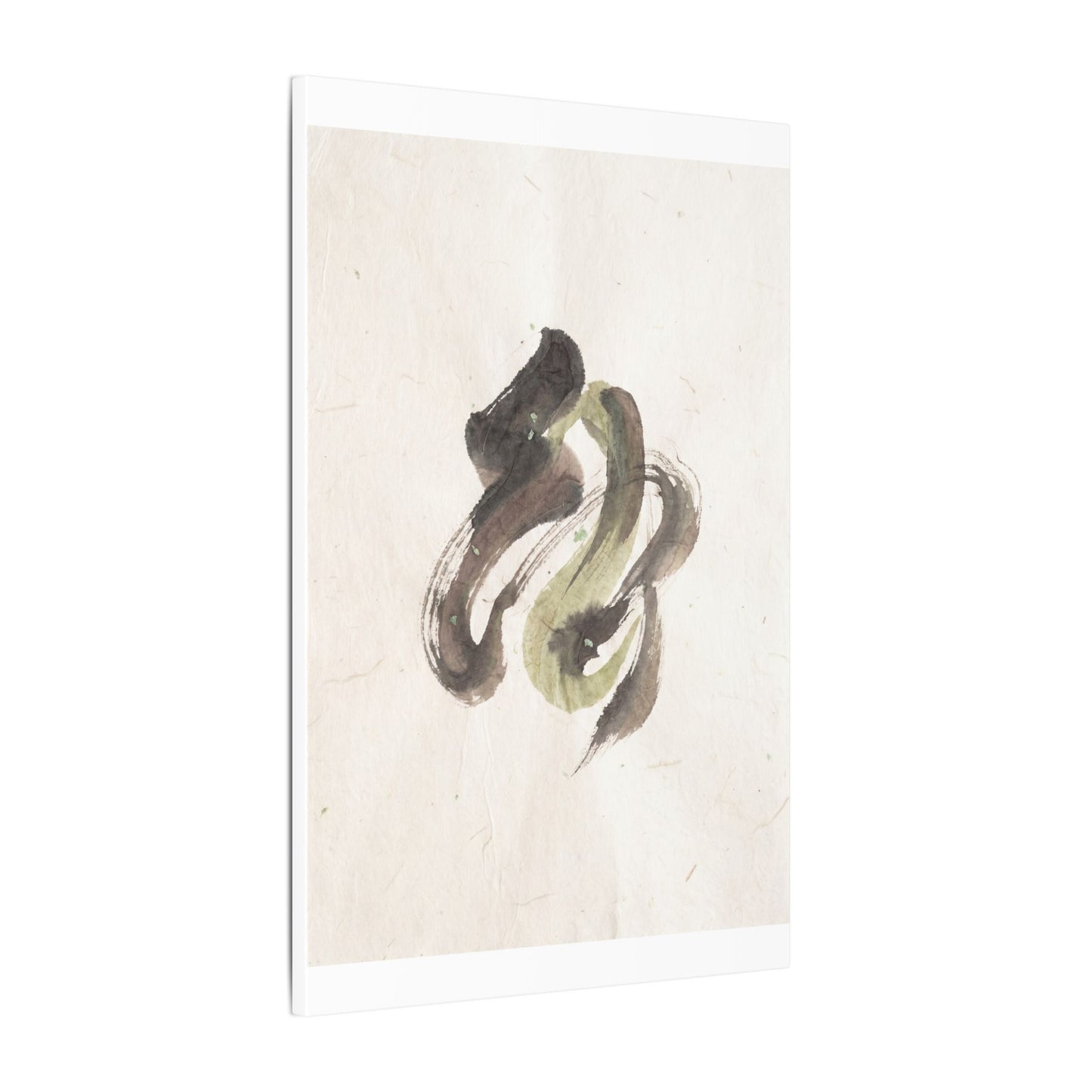 Ink Brushstroke Canvas Art | Spring Japandi Japanese Pattern Art