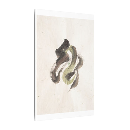 Ink Brushstroke Canvas Art | Spring Japandi Japanese Pattern Art